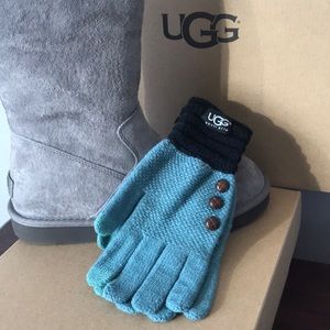 UGG gloves turquoise/ black Touch screen